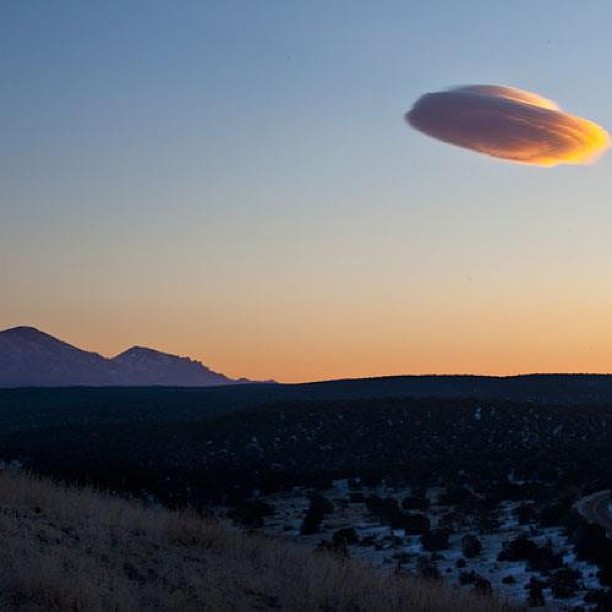 Lenticular cloud over the Fort Stanton Snowy River Cave National Conservation Area (New Mexico, USA)