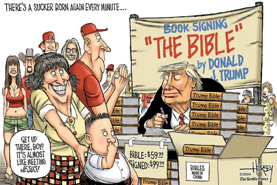 Trump sells Bibles; evangelicals sell their souls | seattletimes.com