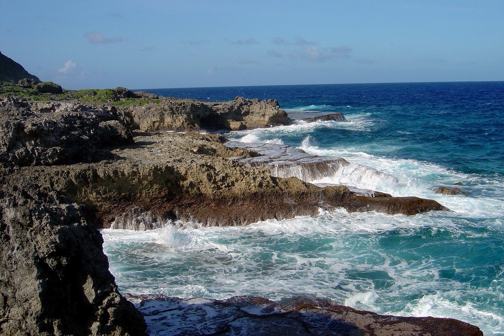 GUAM: meeting of land and sea on the Guam coastline. Mariana Islands, Guam (Photo Credit: David Burdick, National Oceanic and Atmospheric Administration)