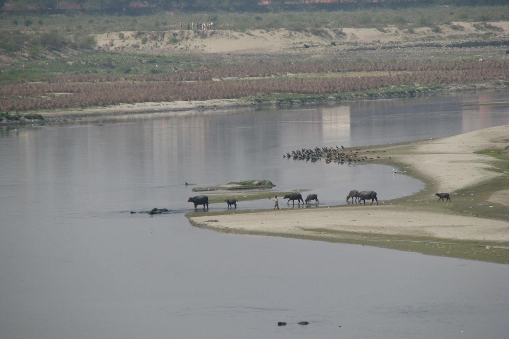 INDIA: A view from the Taj Mahal, Yamuna River, Agra (Photo Credit: Central Intelligence Agency (CIA) - The World Factbook)