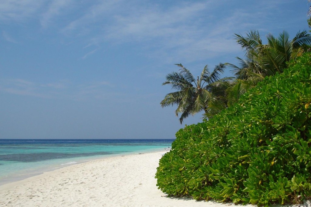 MALDIVES: An inviting beach at a resort near Male (Photo Credit: Central Intelligence Agency (CIA) - The World Factbook)