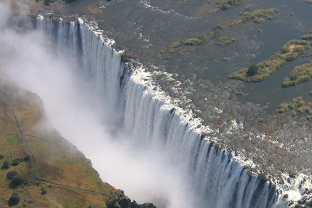 ZAMBIA: View of Victoria Falls on the Zambezi River as seen from the Zambian (eastern) side (Photo Credit: Central Intelligence Agency (CIA) - The World Factbook)