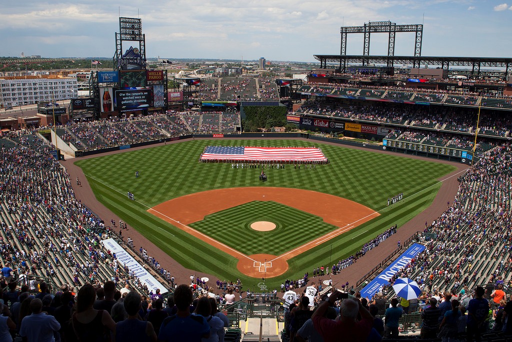 19 of 31 - Denver, COLORADO - US Air Force - Play ball - a Colorado Rockies game July 7, 2014 (U.S. Air Force photo by Airman 1st Class Brandon Valle/Released).