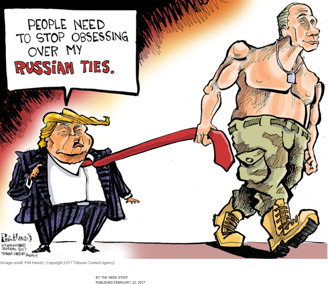 Political Cartoon U.S. Trump Foreign Dirt Vladimir Putin Russia Collusion | The Week