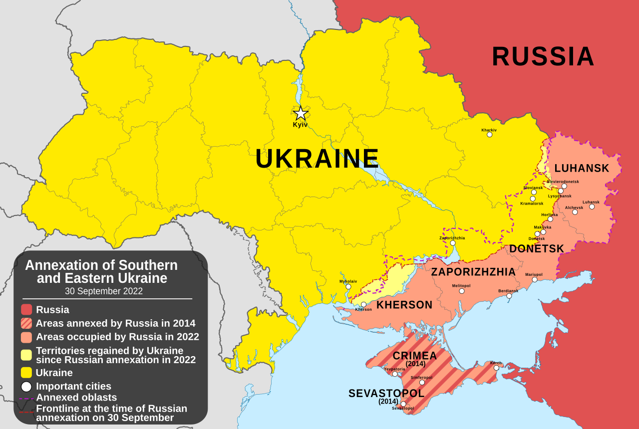 Ukrainian regions annexed by Russia | wikipedia.org
